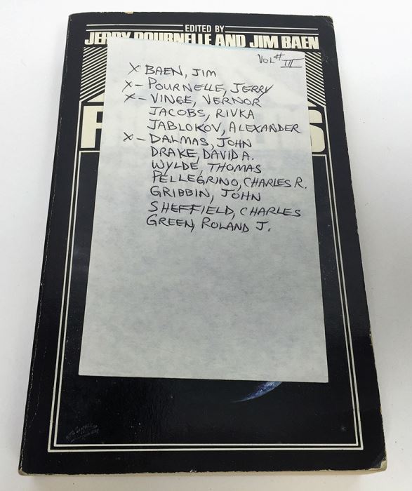 Jerry Pournelle & Jim Baen Collection: Far Frontiers Magazine: Vol I, III, IV, VI & VII - Multiple Signatures: Jerry Pournelle, Jim Baen, Norman Spinrad, Larry Niven, Ben Bova, Vernor Vinge, John Dalmas, S.M. Stirling, G. Harry Stine, etc. [Photo 19]