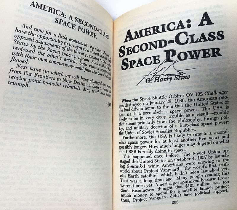 Jerry Pournelle & Jim Baen Collection: Far Frontiers Magazine: Vol I, III, IV, VI & VII - Multiple Signatures: Jerry Pournelle, Jim Baen, Norman Spinrad, Larry Niven, Ben Bova, Vernor Vinge, John Dalmas, S.M. Stirling, G. Harry Stine, etc. [Photo 67]