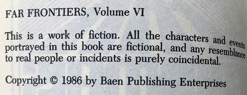 Jerry Pournelle & Jim Baen Collection: Far Frontiers Magazine: Vol I, III, IV, VI & VII - Multiple Signatures: Jerry Pournelle, Jim Baen, Norman Spinrad, Larry Niven, Ben Bova, Vernor Vinge, John Dalmas, S.M. Stirling, G. Harry Stine, etc. [Photo 57]