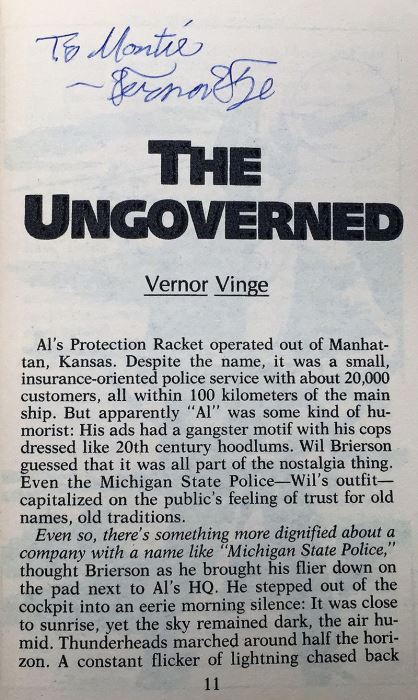 Jerry Pournelle & Jim Baen Collection: Far Frontiers Magazine: Vol I, III, IV, VI & VII - Multiple Signatures: Jerry Pournelle, Jim Baen, Norman Spinrad, Larry Niven, Ben Bova, Vernor Vinge, John Dalmas, S.M. Stirling, G. Harry Stine, etc. [Photo 25]