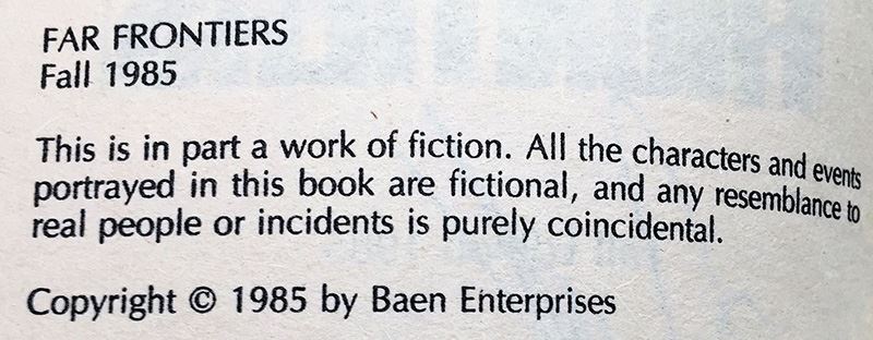 Jerry Pournelle & Jim Baen Collection: Far Frontiers Magazine: Vol I, III, IV, VI & VII - Multiple Signatures: Jerry Pournelle, Jim Baen, Norman Spinrad, Larry Niven, Ben Bova, Vernor Vinge, John Dalmas, S.M. Stirling, G. Harry Stine, etc. [Photo 29]