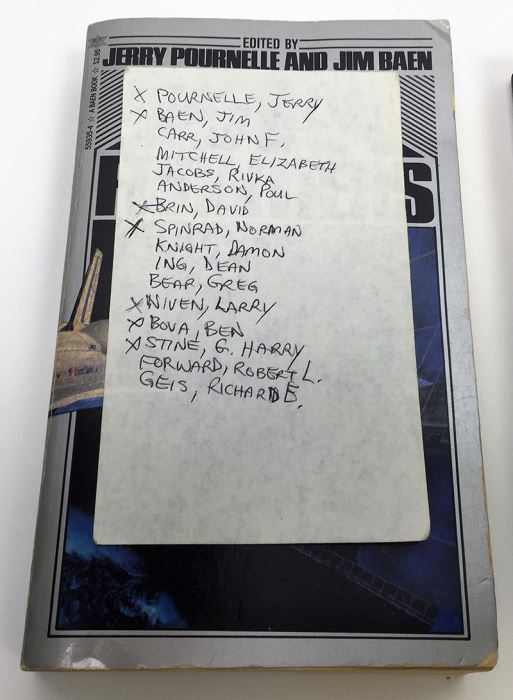 Jerry Pournelle & Jim Baen Collection: Far Frontiers Magazine: Vol I, III, IV, VI & VII - Multiple Signatures: Jerry Pournelle, Jim Baen, Norman Spinrad, Larry Niven, Ben Bova, Vernor Vinge, John Dalmas, S.M. Stirling, G. Harry Stine, etc. [Photo 3]