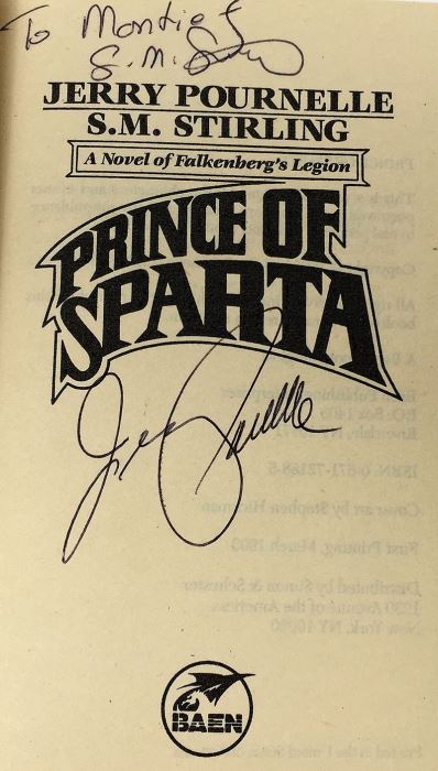 Jerry Pournelle & S.M. Stirling Collection: Go Tell the Spartans & Prince of Sparta (Falkenberg's Legion Series); The Children's Hour (Man-Kzin Wars Series) - Signed by S.M. Stirling & Jerry Pournelle [Photo 13]