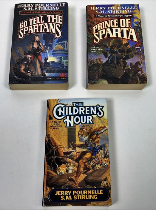 Jerry Pournelle & S.M. Stirling Collection: Go Tell the Spartans & Prince of Sparta (Falkenberg's Legion Series); The Children's Hour (Man-Kzin Wars Series) - Signed by S.M. Stirling & Jerry Pournelle [Photo 2]