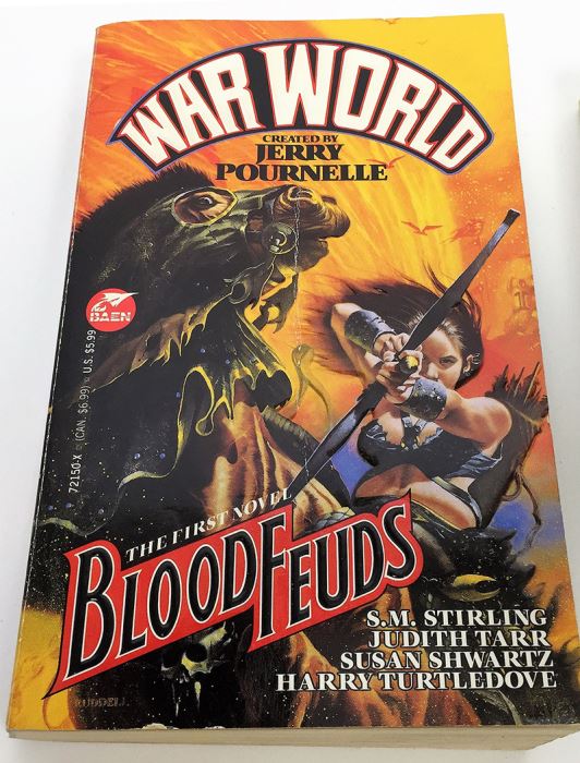 Jerry Pournelle Collection: War World Series: Blood Feuds, The Burning Eye, Sauron Dominion & Revolt on War World - Multiple Signatures: Jerry Pournelle, Harry Turtledove, Mike Resnick, Poul Anderson, Harry Turtledove, Susan Shwartz, S.M. Stirling, etc. [Photo 2]