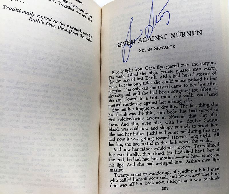 Jerry Pournelle Collection: War World Series: Blood Feuds, The Burning Eye, Sauron Dominion & Revolt on War World - Multiple Signatures: Jerry Pournelle, Harry Turtledove, Mike Resnick, Poul Anderson, Harry Turtledove, Susan Shwartz, S.M. Stirling, etc. [Photo 32]