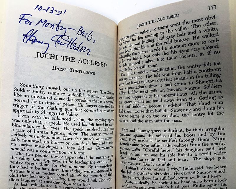 Jerry Pournelle Collection: War World Series: Blood Feuds, The Burning Eye, Sauron Dominion & Revolt on War World - Multiple Signatures: Jerry Pournelle, Harry Turtledove, Mike Resnick, Poul Anderson, Harry Turtledove, Susan Shwartz, S.M. Stirling, etc. [Photo 30]