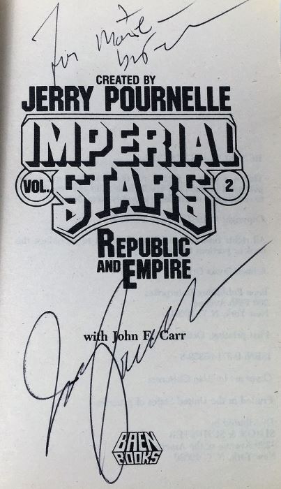 Jerry Pournelle Collection: Imperial Stars Series (Book 1-3): The Stars at War, Republic and Empire, The Crash of Empire - Multiple Signatures:  Jerry Pournelle, Algis Budrys, Poul Anderson, Vernor Vinge, Harry Turtledove, Norman Spinrad, etc. [Photo 21]