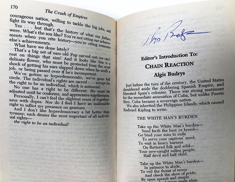 Jerry Pournelle Collection: Imperial Stars Series (Book 1-3): The Stars at War, Republic and Empire, The Crash of Empire - Multiple Signatures:  Jerry Pournelle, Algis Budrys, Poul Anderson, Vernor Vinge, Harry Turtledove, Norman Spinrad, etc. [Photo 41]