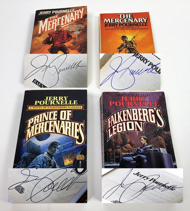 Jerry Pournelle Collection: Falkenberg's Legion Series: Falkenber's Legion & Prince of Mercenaries; The Mercenary (x2) - Signed by Jerry Pournelle [Photo 1]
