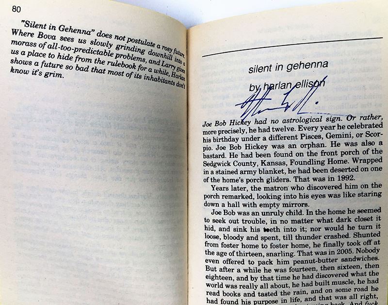 Jerry Pournelle Collection: Survival of Freedom, Black Holes & 20/20 Vision - Multiple Signatures: Jerry Pournelle, Norman Spinrad, Poul Anderson, Larry Niven, Harlan Ellison, Ursula K. Le Guin, Kevin O'Donnell, Jr., A.E. Van Vogt, etc. [Photo 48]