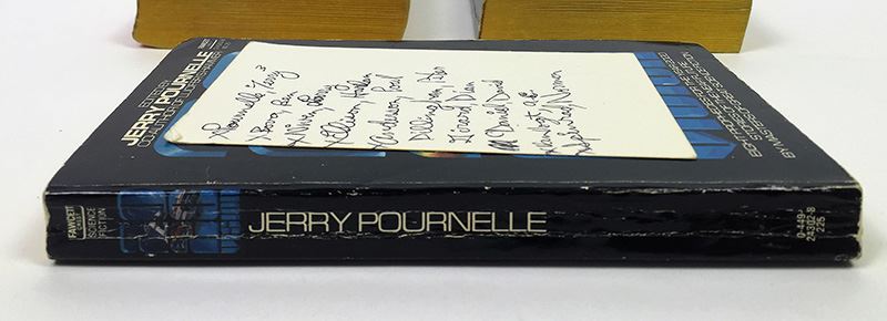 Jerry Pournelle Collection: Survival of Freedom, Black Holes & 20/20 Vision - Multiple Signatures: Jerry Pournelle, Norman Spinrad, Poul Anderson, Larry Niven, Harlan Ellison, Ursula K. Le Guin, Kevin O'Donnell, Jr., A.E. Van Vogt, etc. [Photo 40]