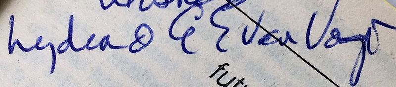 Jerry Pournelle Collection: Survival of Freedom, Black Holes & 20/20 Vision - Multiple Signatures: Jerry Pournelle, Norman Spinrad, Poul Anderson, Larry Niven, Harlan Ellison, Ursula K. Le Guin, Kevin O'Donnell, Jr., A.E. Van Vogt, etc. [Photo 53]