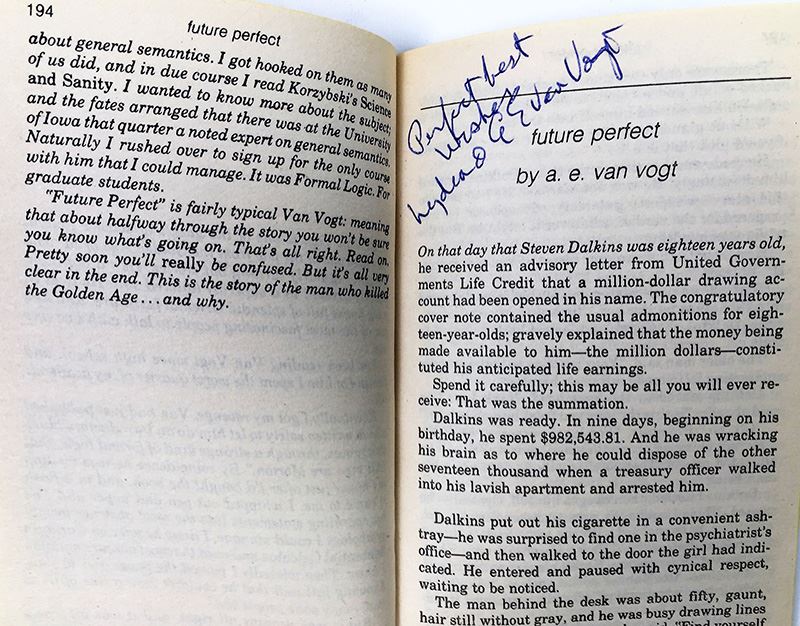 Jerry Pournelle Collection: Survival of Freedom, Black Holes & 20/20 Vision - Multiple Signatures: Jerry Pournelle, Norman Spinrad, Poul Anderson, Larry Niven, Harlan Ellison, Ursula K. Le Guin, Kevin O'Donnell, Jr., A.E. Van Vogt, etc. [Photo 52]