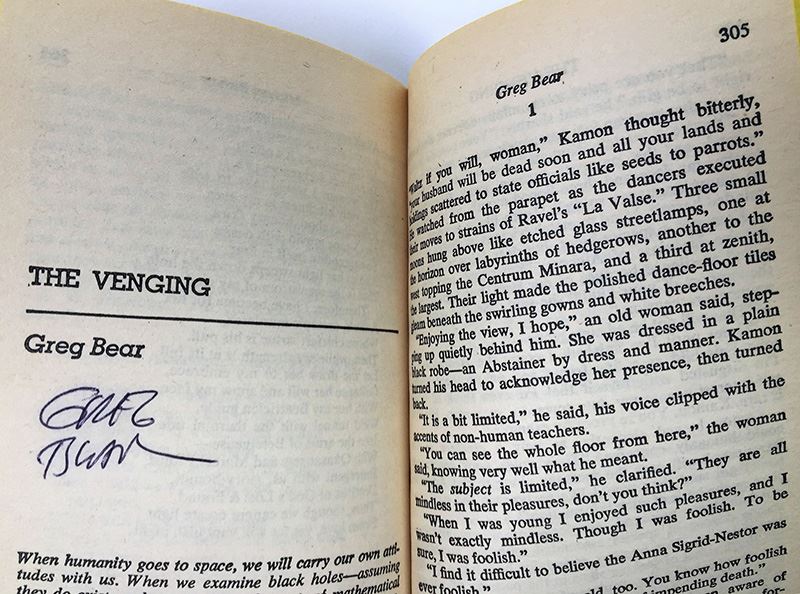 Jerry Pournelle Collection: Survival of Freedom, Black Holes & 20/20 Vision - Multiple Signatures: Jerry Pournelle, Norman Spinrad, Poul Anderson, Larry Niven, Harlan Ellison, Ursula K. Le Guin, Kevin O'Donnell, Jr., A.E. Van Vogt, etc. [Photo 35]