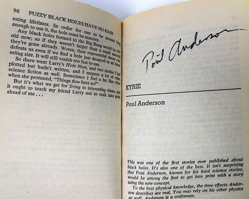 Jerry Pournelle Collection: Survival of Freedom, Black Holes & 20/20 Vision - Multiple Signatures: Jerry Pournelle, Norman Spinrad, Poul Anderson, Larry Niven, Harlan Ellison, Ursula K. Le Guin, Kevin O'Donnell, Jr., A.E. Van Vogt, etc. [Photo 33]