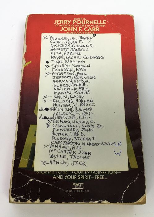 Jerry Pournelle Collection: Survival of Freedom, Black Holes & 20/20 Vision - Multiple Signatures: Jerry Pournelle, Norman Spinrad, Poul Anderson, Larry Niven, Harlan Ellison, Ursula K. Le Guin, Kevin O'Donnell, Jr., A.E. Van Vogt, etc. [Photo 3]