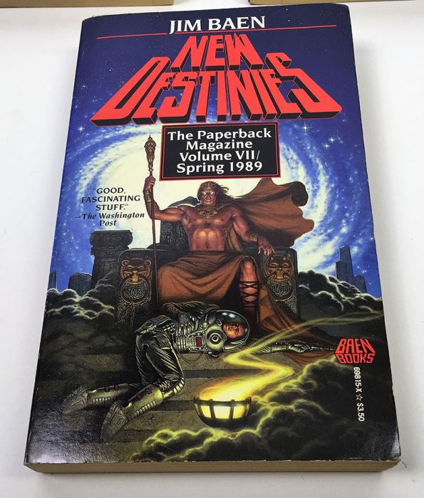 Jim Baen Collection: New Destinies Paperback Magazine: Vol I (Collector's Edition), Vol II & Vol VII - Multiple Signatures: Jim Baen, Poul Anderson, Joel Rosenberg, Doug Beason, G. Harry Stine, Gregory Benford, Harry Turtledove, Dean Ing, etc. [Photo 4]