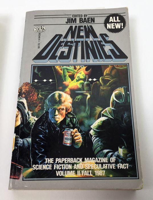 Jim Baen Collection: New Destinies Paperback Magazine: Vol I (Collector's Edition), Vol II & Vol VII - Multiple Signatures: Jim Baen, Poul Anderson, Joel Rosenberg, Doug Beason, G. Harry Stine, Gregory Benford, Harry Turtledove, Dean Ing, etc. [Photo 3]