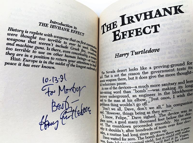 Jim Baen Collection: New Destinies Paperback Magazine: Vol I (Collector's Edition), Vol II & Vol VII - Multiple Signatures: Jim Baen, Poul Anderson, Joel Rosenberg, Doug Beason, G. Harry Stine, Gregory Benford, Harry Turtledove, Dean Ing, etc. [Photo 24]