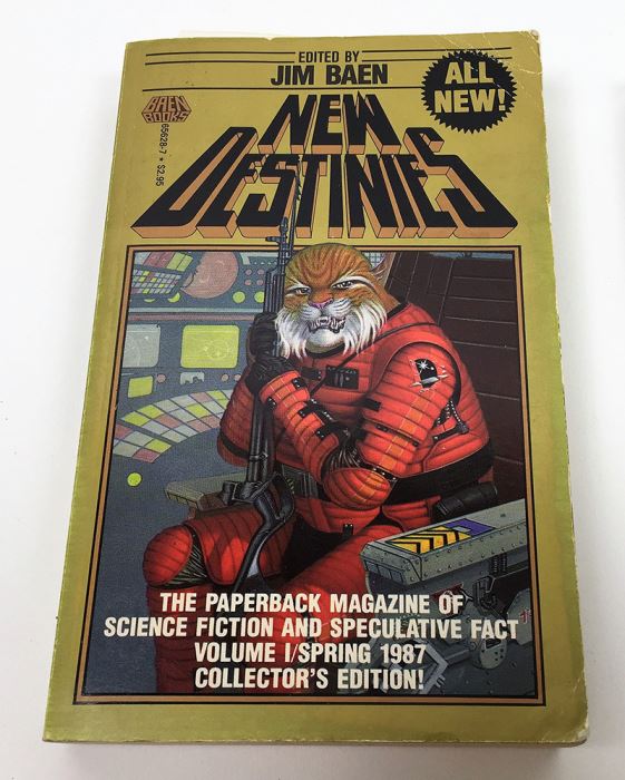 Jim Baen Collection: New Destinies Paperback Magazine: Vol I (Collector's Edition), Vol II & Vol VII - Multiple Signatures: Jim Baen, Poul Anderson, Joel Rosenberg, Doug Beason, G. Harry Stine, Gregory Benford, Harry Turtledove, Dean Ing, etc. [Photo 2]