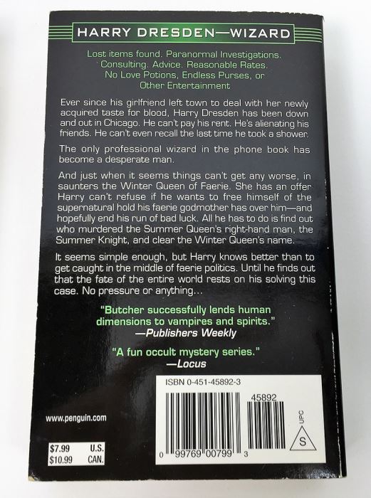 Jim Butcher Collection: Dresden Files Series (Book 1,3,4,5,6): Storm Front, Grave Peril, Summer Knight, Blood Rites & Death Masks; Codex Alera Series (Book 1): Furies of Calderon - Signed by Jim Butcher [Photo 19]
