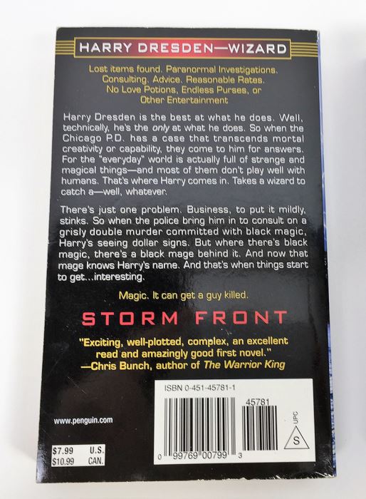 Jim Butcher Collection: Dresden Files Series (Book 1,3,4,5,6): Storm Front, Grave Peril, Summer Knight, Blood Rites & Death Masks; Codex Alera Series (Book 1): Furies of Calderon - Signed by Jim Butcher [Photo 9]