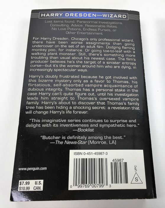 Jim Butcher Collection: Dresden Files Series (Book 1,3,4,5,6): Storm Front, Grave Peril, Summer Knight, Blood Rites & Death Masks; Codex Alera Series (Book 1): Furies of Calderon - Signed by Jim Butcher [Photo 24]