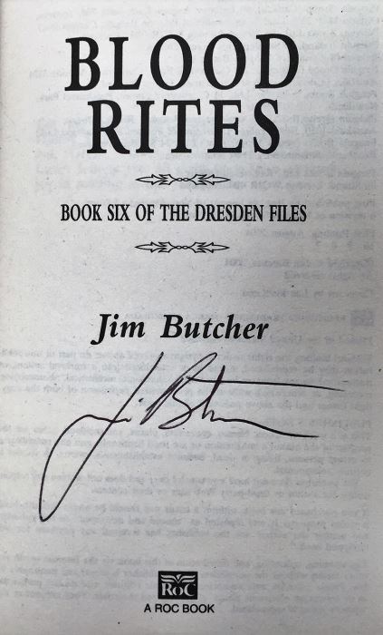 Jim Butcher Collection: Dresden Files Series (Book 1,3,4,5,6): Storm Front, Grave Peril, Summer Knight, Blood Rites & Death Masks; Codex Alera Series (Book 1): Furies of Calderon - Signed by Jim Butcher [Photo 25]