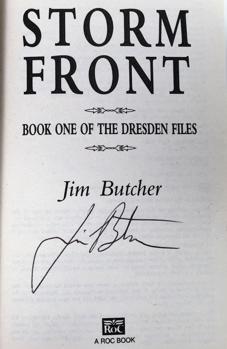 Jim Butcher Collection: Dresden Files Series (Book 1,3,4,5,6): Storm Front, Grave Peril, Summer Knight, Blood Rites & Death Masks; Codex Alera Series (Book 1): Furies of Calderon - Signed by Jim Butcher [Photo 10]