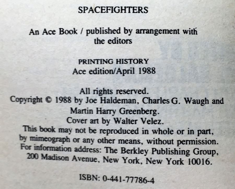 Joe Haldeman Collection: Space Fighters & Super Tanks Compilations - Signed by Lee Correy (G. Harry Stine), Ben Bova, Joe Haldeman & George R.R. Martin [Photo 10]