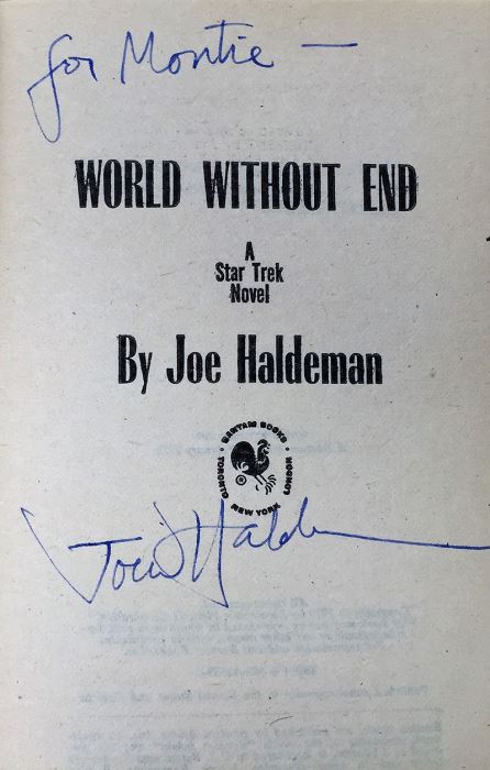 Joe Haldeman Collection: Star Trek Series: Planet of Judgment & World Without End; Mindbridge, The Forever War, Worlds & War Year - Signed by Joe Haldeman [Photo 15]