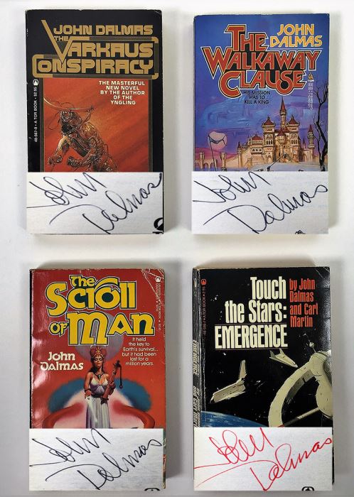 John Dalmas Collection: The Varkaus Conspiracy, The Walkaway Clause & The Scroll of Man; John Dalmas & Carl Martin: Touch the Stars: Emergence - Signed by John Dalmas [Photo 1]