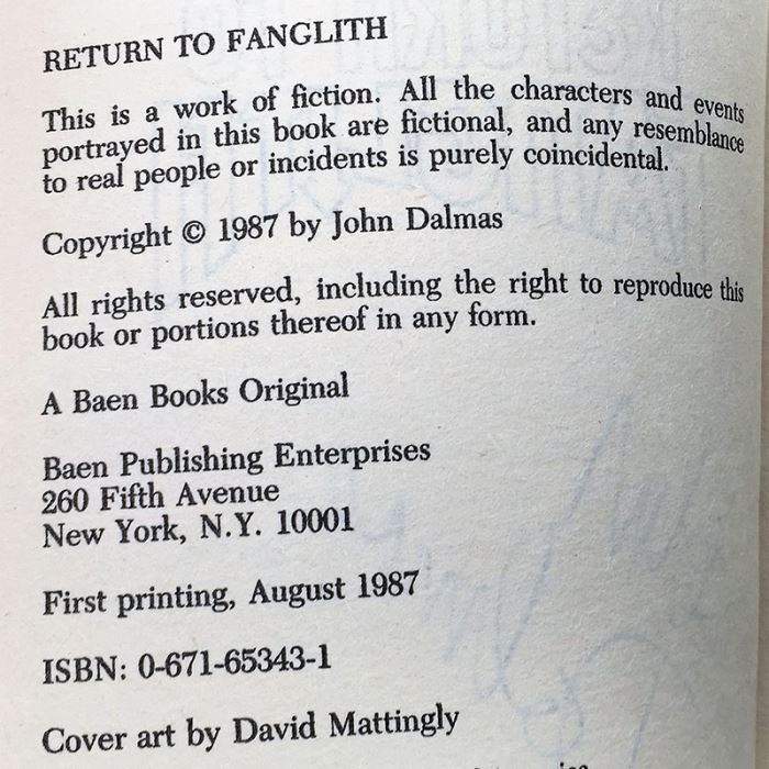 John Dalmas Collection: The Yngling, Homecoming, Fanglith & Return to Fanglith - Signed by John Dalmas [Photo 25]