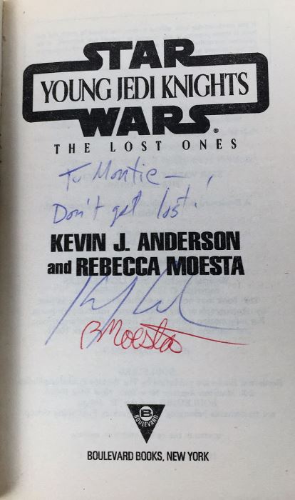 Kevin J. Anderson & Rebecca Moesta Collection: Star Wars: Young Jedi Knights: Heirs of the Force, Shadow Academy, The Lost Ones, Lightsaber & Jedi Under Siege - Signed by Kevin J. Anderson & Rebecca Moesta [Photo 20]