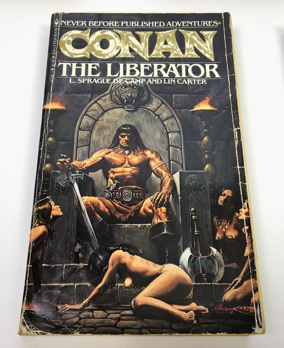 L. Sprague de Camp Collection: The Purple Pterodactlys, The Compleat Enchanter & Lest Darkness Fall; Conan the Liberator & Conan and the Spider God - Signed by L. Sprague de Camp [Photo 5]