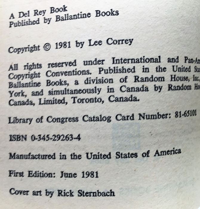 Lee Correy Collection: Manna, The Abode of LIfe (Star Trek), Shuttle Down & Space Doctor - Signed by Lee Correy (G. Harry Stine) [Photo 21]