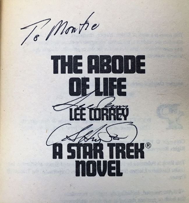 Lee Correy Collection: Manna, The Abode of LIfe (Star Trek), Shuttle Down & Space Doctor - Signed by Lee Correy (G. Harry Stine) [Photo 12]
