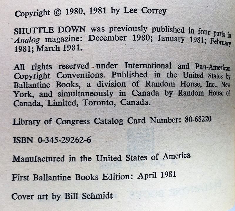 Lee Correy Collection: Manna, The Abode of LIfe (Star Trek), Shuttle Down & Space Doctor - Signed by Lee Correy (G. Harry Stine) [Photo 17]