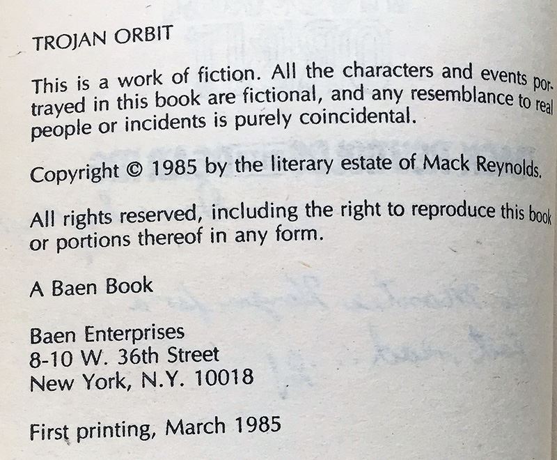 Mack Reynolds & Dean Ing Collection: Deathwish World, The Other Time & Trojan Orbit - Signed by Dean Ing [Photo 18]