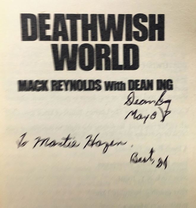 Mack Reynolds & Dean Ing Collection: Deathwish World, The Other Time & Trojan Orbit - Signed by Dean Ing [Photo 5]