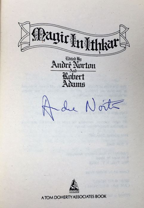Andre Norton & Robert Adams: Magic in Ithkar (Book 1-4) - Multiple Signatures: Andre Norton, C.J. Cherryh, Jo Clayton, Susan Shwartz, Elizabeth Waters, George Alec Effinger, Brad Linaweaver, A.C. Crispin, Mercedes Lackey & Craig Shaw Gardner  [Photo 8]