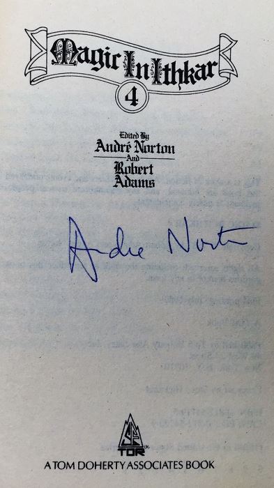 Andre Norton & Robert Adams: Magic in Ithkar (Book 1-4) - Multiple Signatures: Andre Norton, C.J. Cherryh, Jo Clayton, Susan Shwartz, Elizabeth Waters, George Alec Effinger, Brad Linaweaver, A.C. Crispin, Mercedes Lackey & Craig Shaw Gardner  [Photo 37]