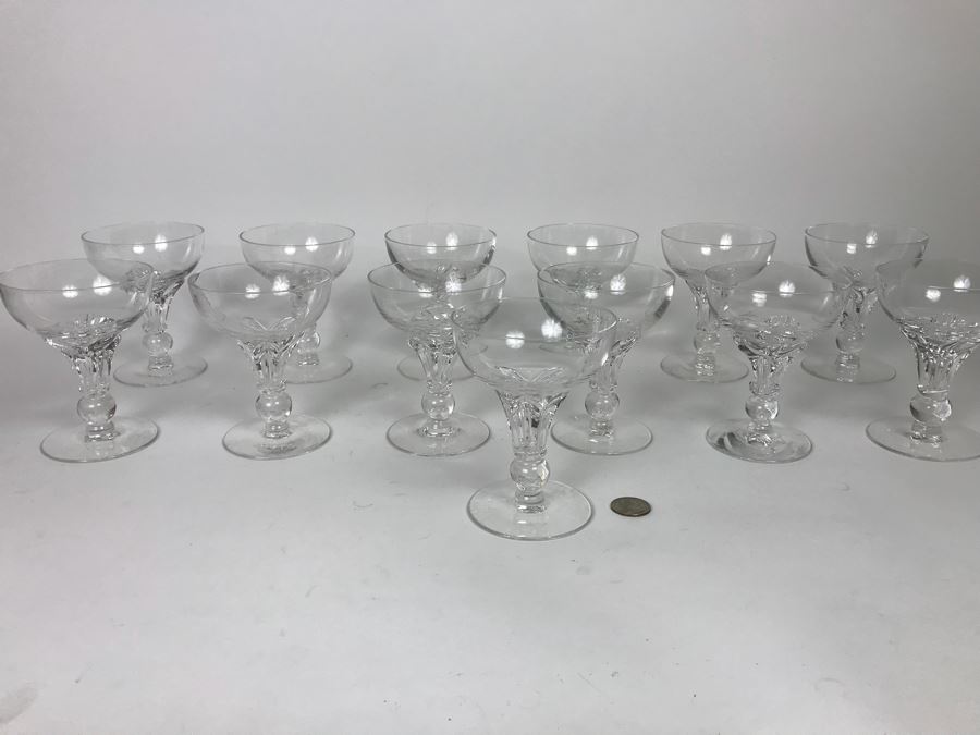 (13) Crystal Stemware Glasses 4 3/4” [Photo 1]