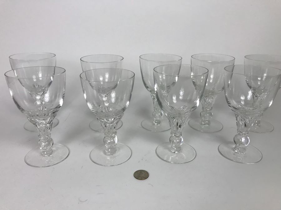(9) Crystal Stemware Glasses 6' [Photo 1]