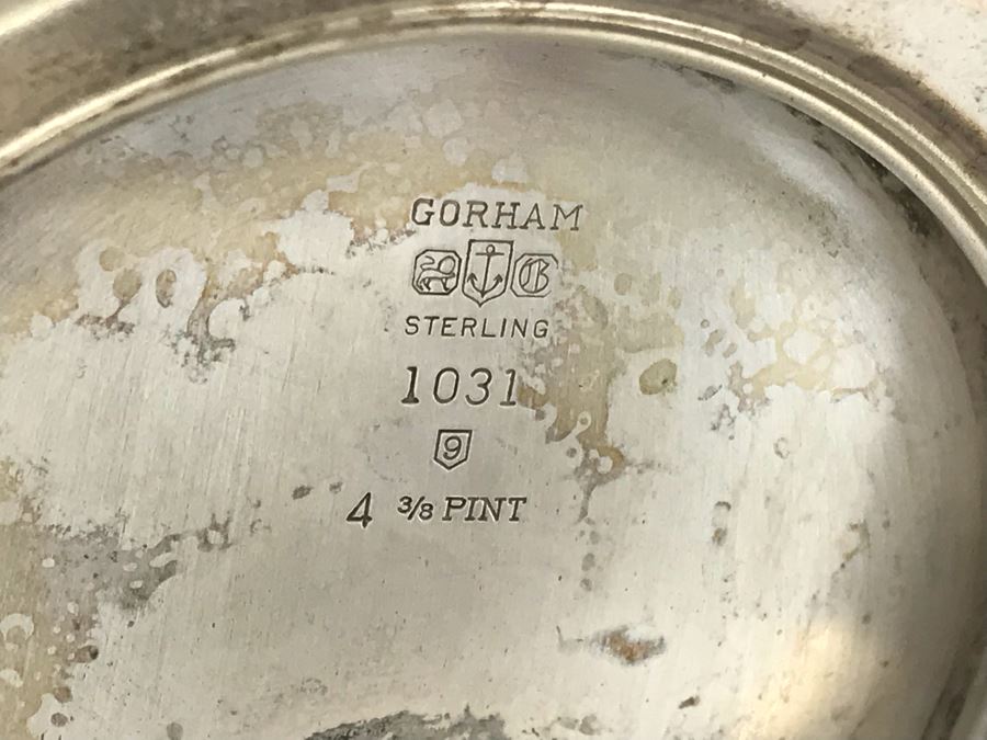 GORHAM Sterling Silver Pitcher 4 3/8 Pint 1031 712g [Photo 10]