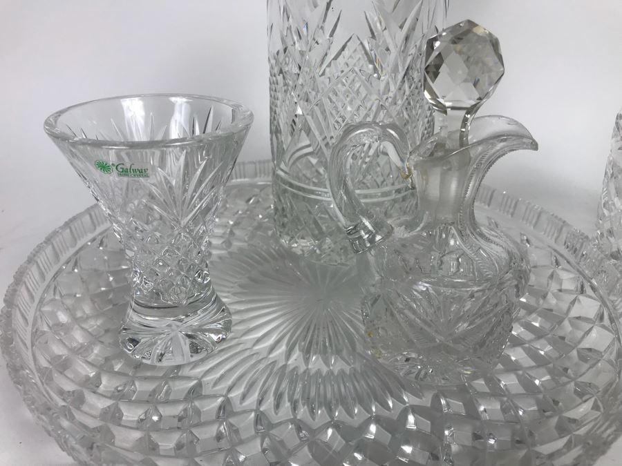 Crystal Lot With Decanter And Galway Irish Crystal