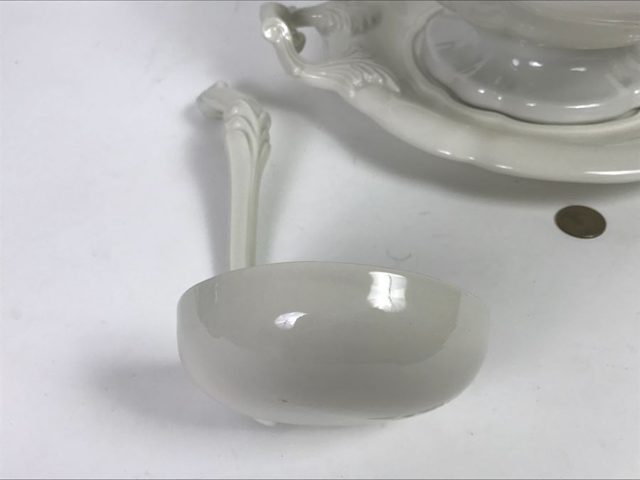 Red-Cliff Ironstone Fine China Soup Tureen With Ladle [Photo 6]