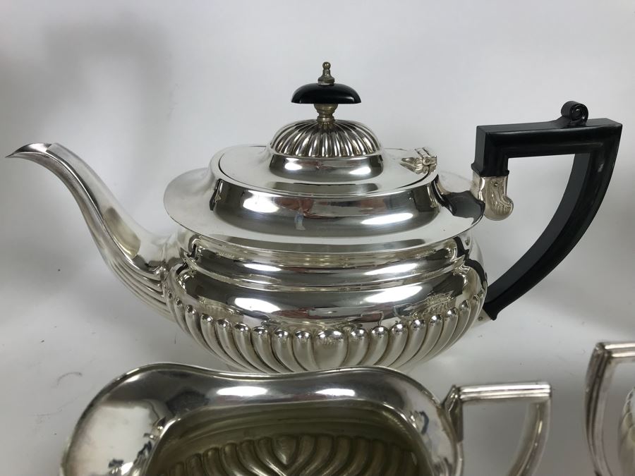(6) Piece English Silverplate (2) Coffee Pots, Teapot, Creamer And Sugar [Photo 4]