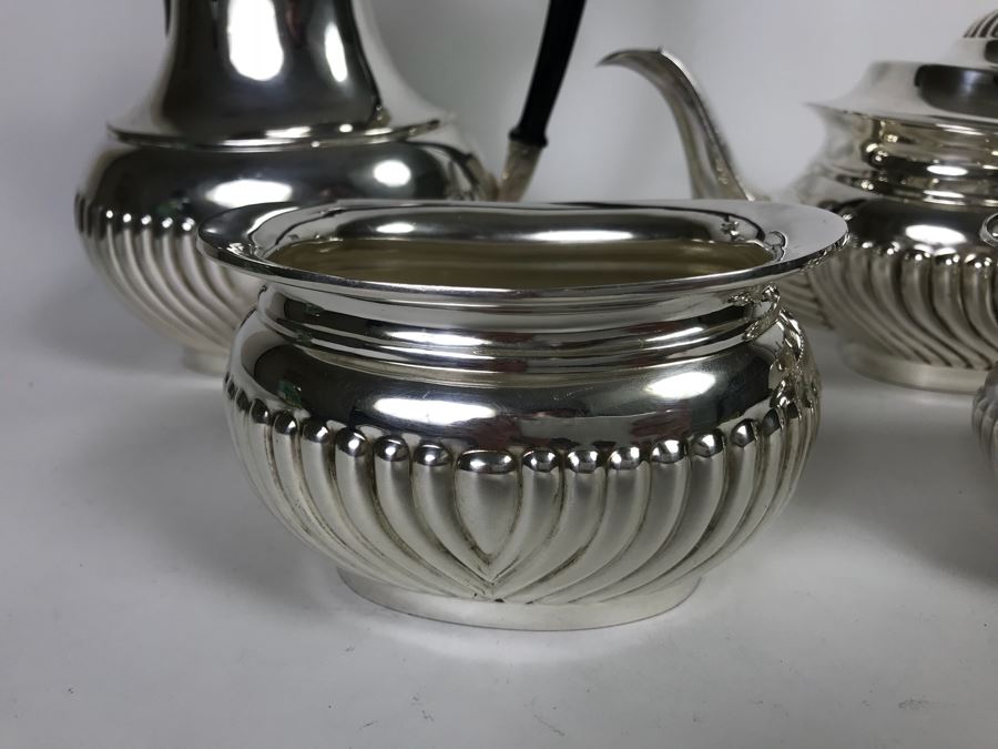 (6) Piece English Silverplate (2) Coffee Pots, Teapot, Creamer And Sugar [Photo 11]